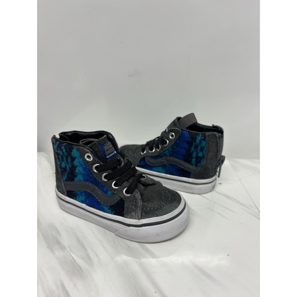 Vans Pendleton Blue Tribal SK8-Hi 3M Scotchgard Insulated Hi-Top Sneakers US 4.5
